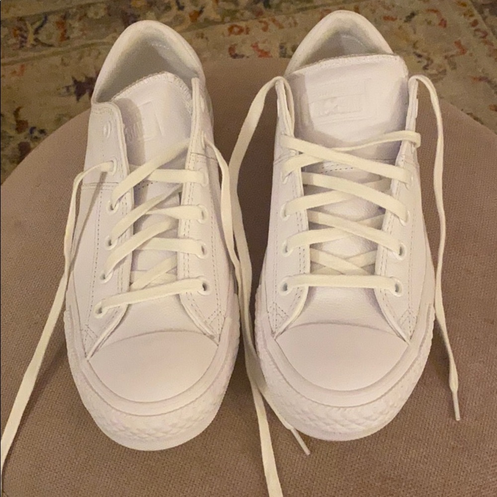 White Leather Converse